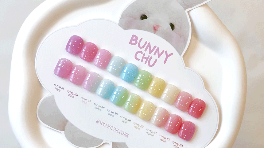 Yogurt Nail Bunny Chu Syrup Gel Collection - Full 10pc Collection/Individual Bottles