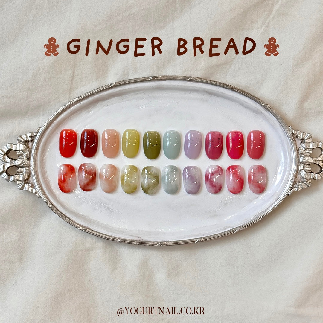 Yogurt Nail Ginger Bread Syrup Gel Collection - Full 10pc Collection/Individual Bottles