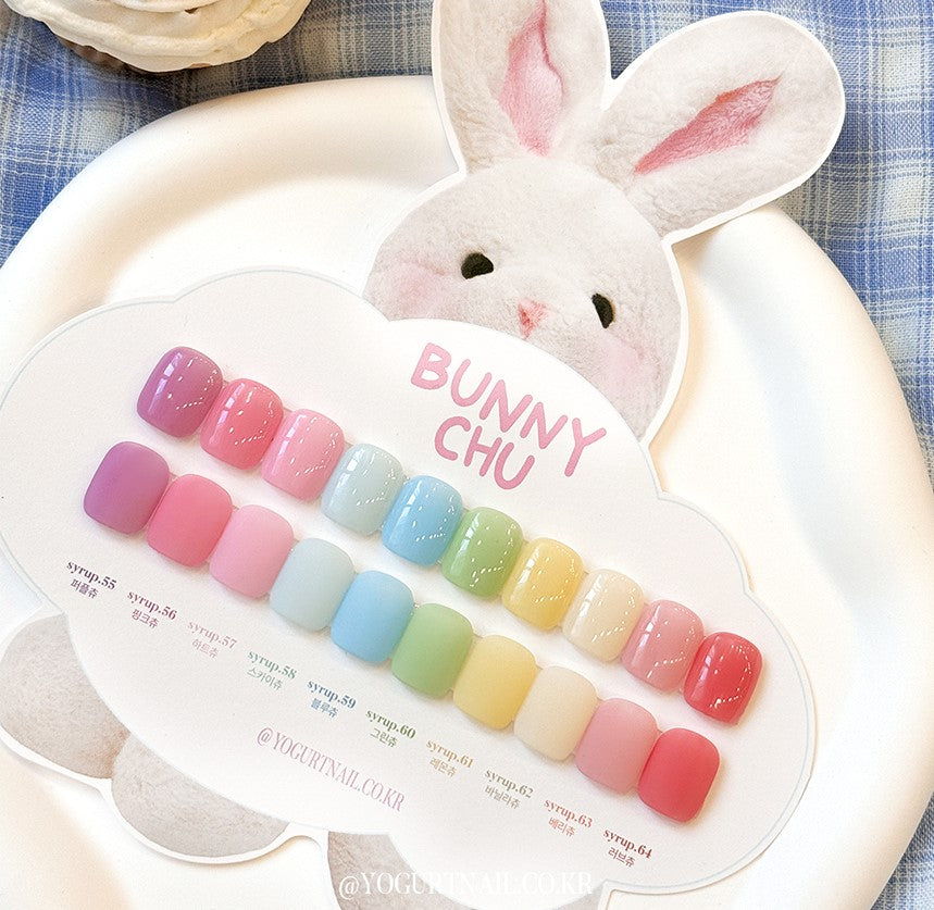 Yogurt Nail Bunny Chu Syrup Gel Collection - Full 10pc Collection/Individual Bottles