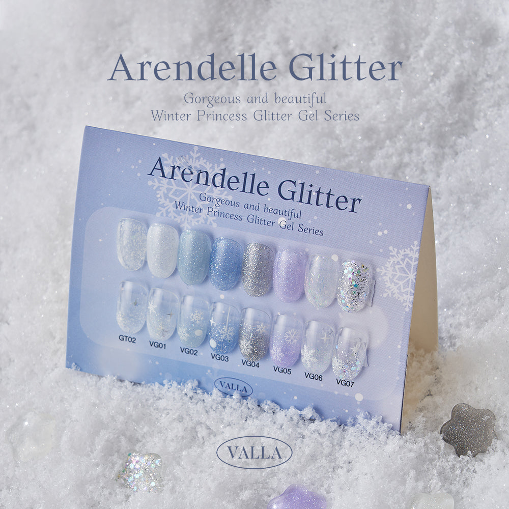 Valla Arendelle Glitter Gel Collection - Full 8pc Set/Individual Bottles