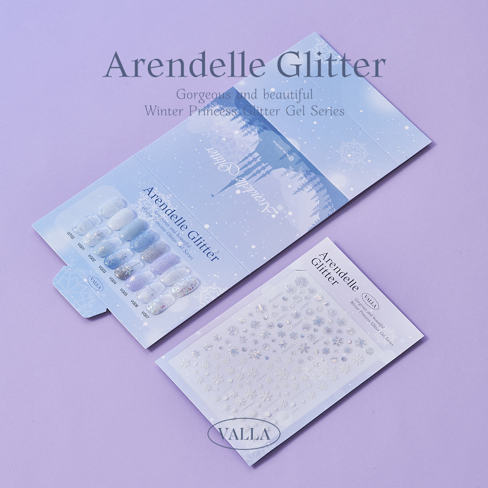 Valla Arendelle Glitter Gel Collection - Full 8pc Set/Individual Bottles