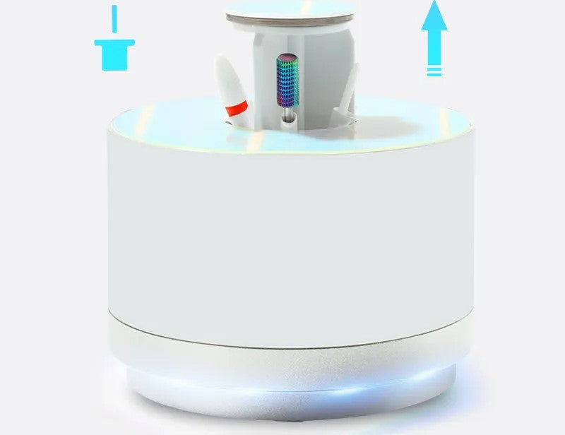 Peony Brushelss E-file/Nail Drill with Retractable Drill Bit Internal Storage System + 6 drill bits and handpiece stand