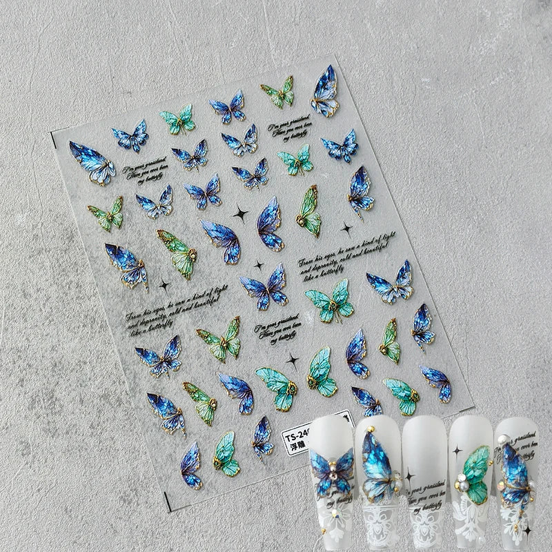 Fairy butterfly stickers - 2 colour scheme options