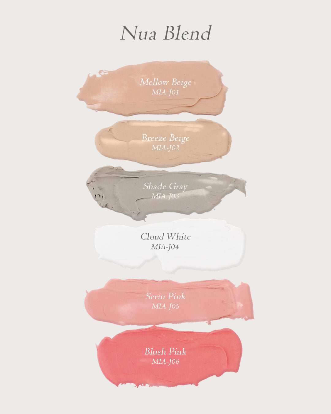 Moii Moii Nua Blend Gradation 6 Gel Pack + Gradation Sponge 70 Pack