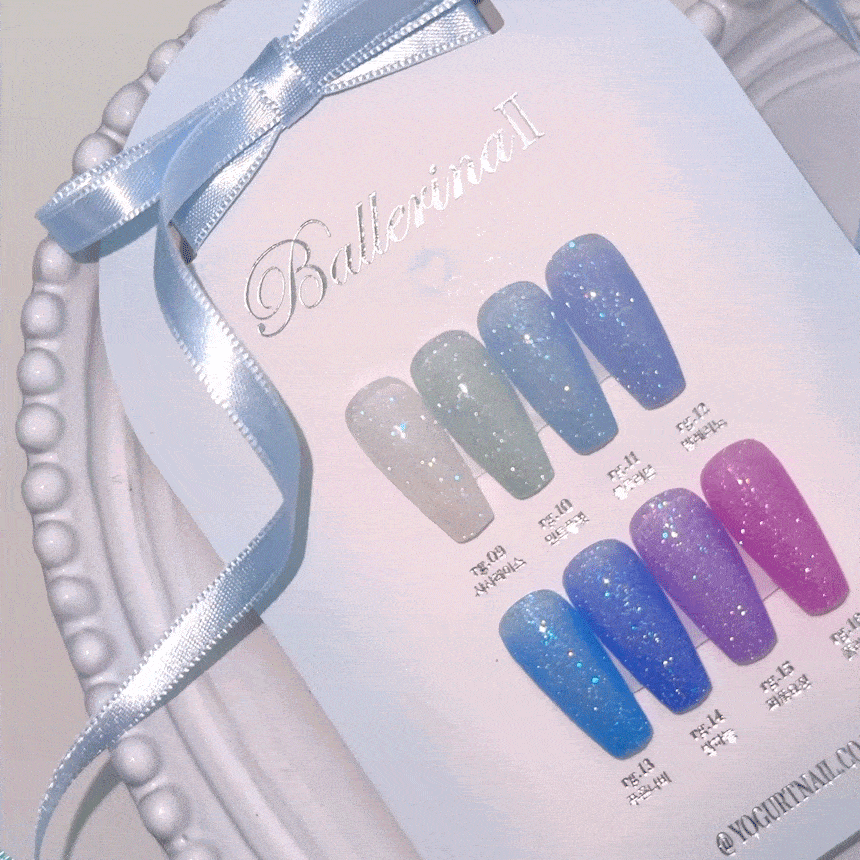 Yogurt Nail Ballerina II Reflective Glitter Collection - Full 8pc Set/Individual Bottles