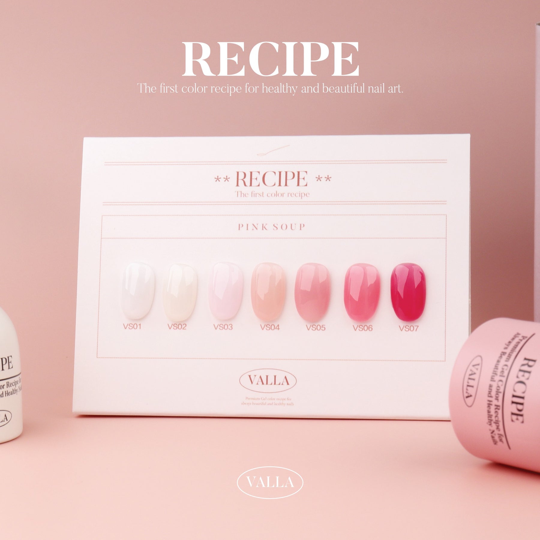 Colección de 7 piezas de sopa rosa Receta Valla