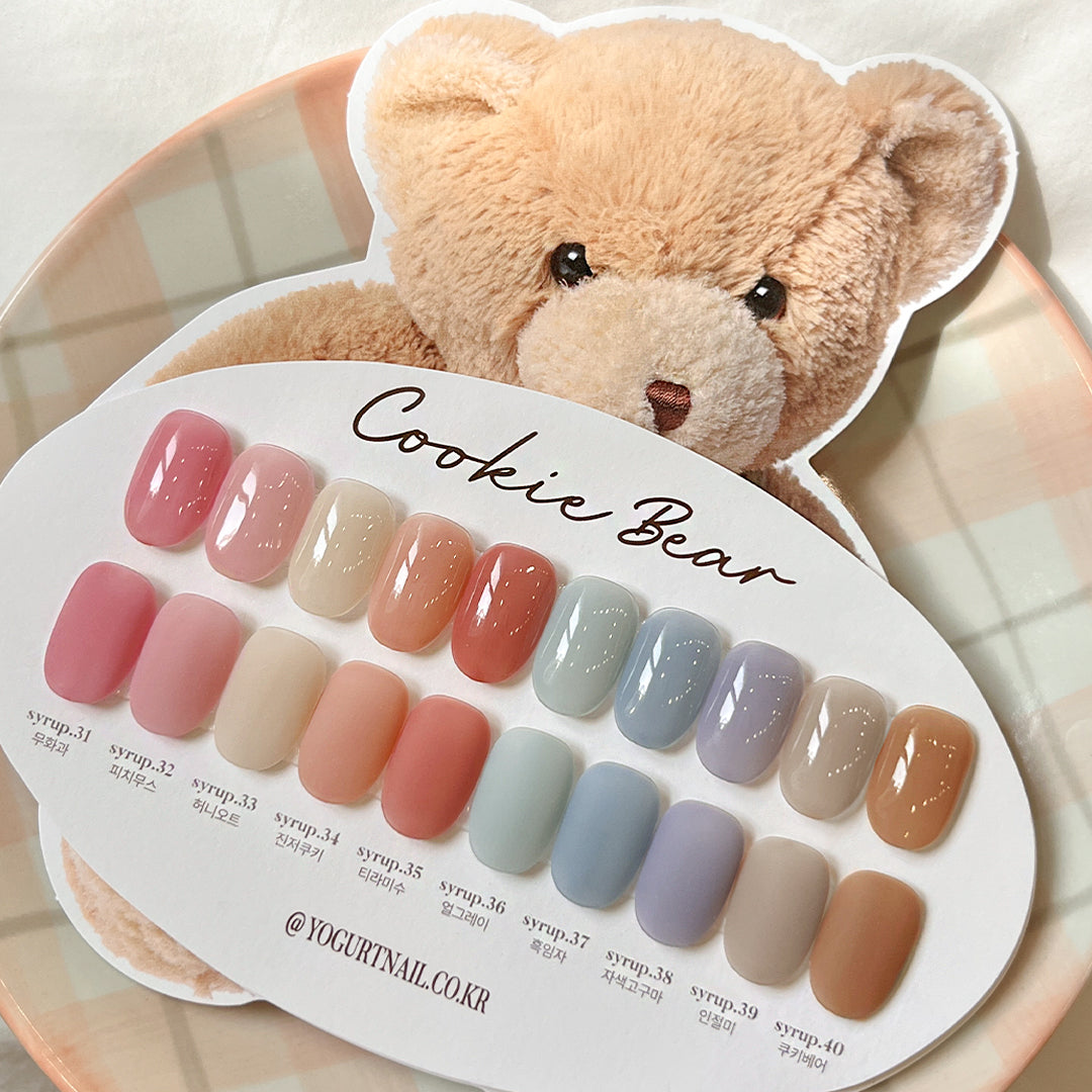 Yogurt Nail Cookie Bear Syrup Gel Collection - Full 10pc Collection/Individual Bottles