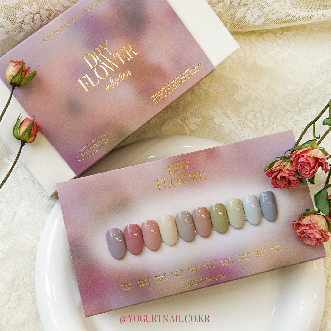 Yogurt Nail Dry Flower Opaque Gel Collection - Full 10pc set/Individual Bottles
