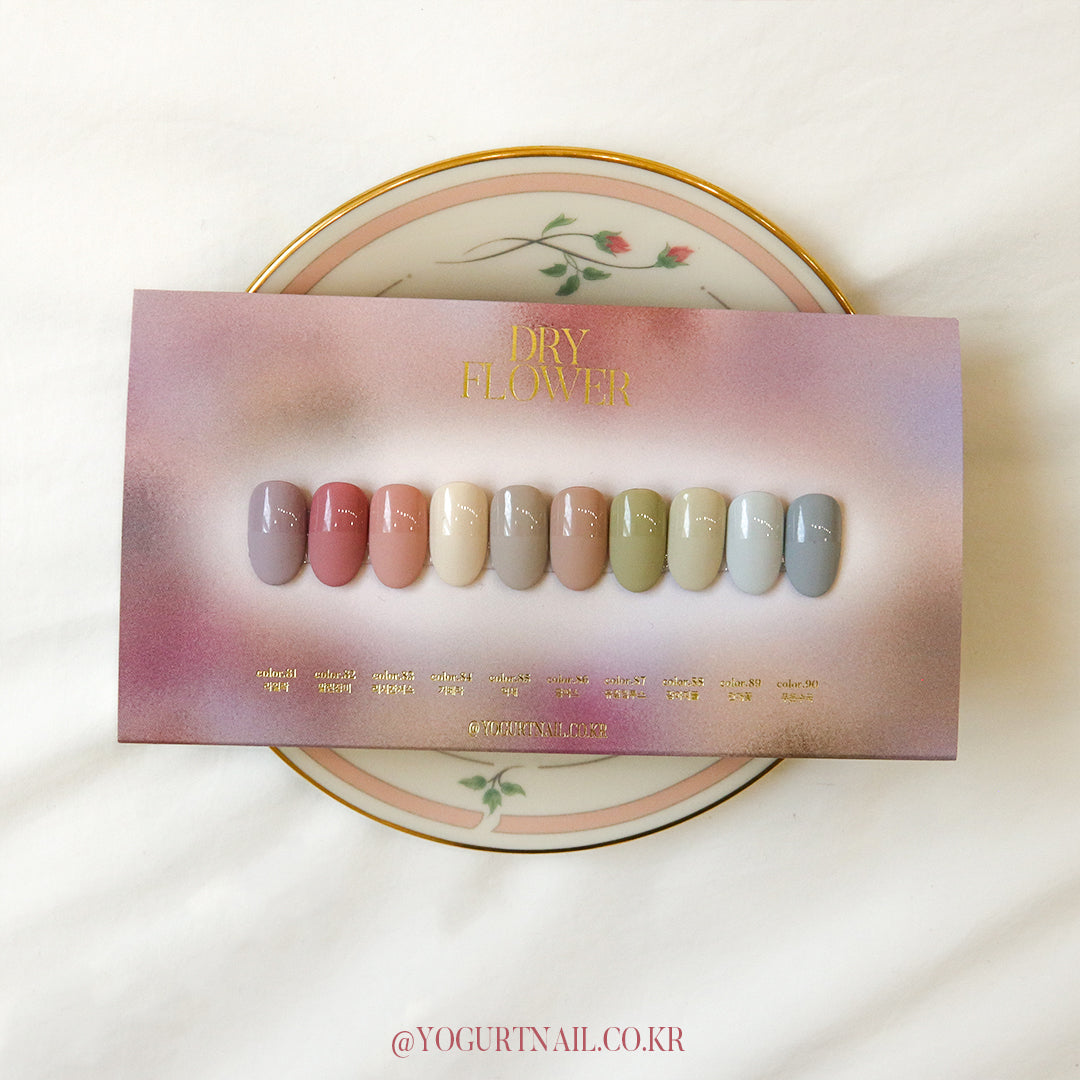 Yogurt Nail Dry Flower Opaque Gel Collection - Full 10pc set/Individual Bottles