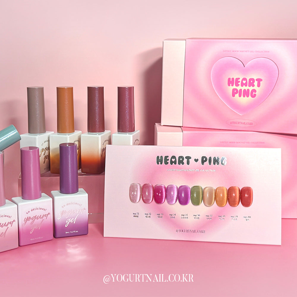 Yogurt Nail Heart Ping Magnetic Gel Collection - Full 10pc Collection/Individual Bottles
