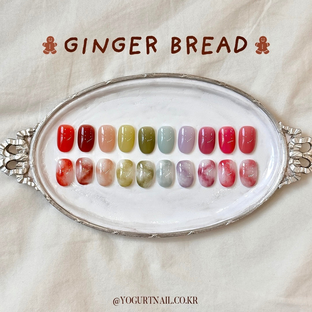 Yogurt Nail Ginger Bread Syrup Gel Collection - Full 10pc Collection/Individual Bottles