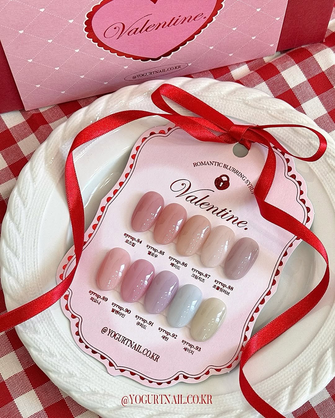 Yogurt Nail Valentine Syrup Gel Collection - Full 10pc Set/Individual Bottles