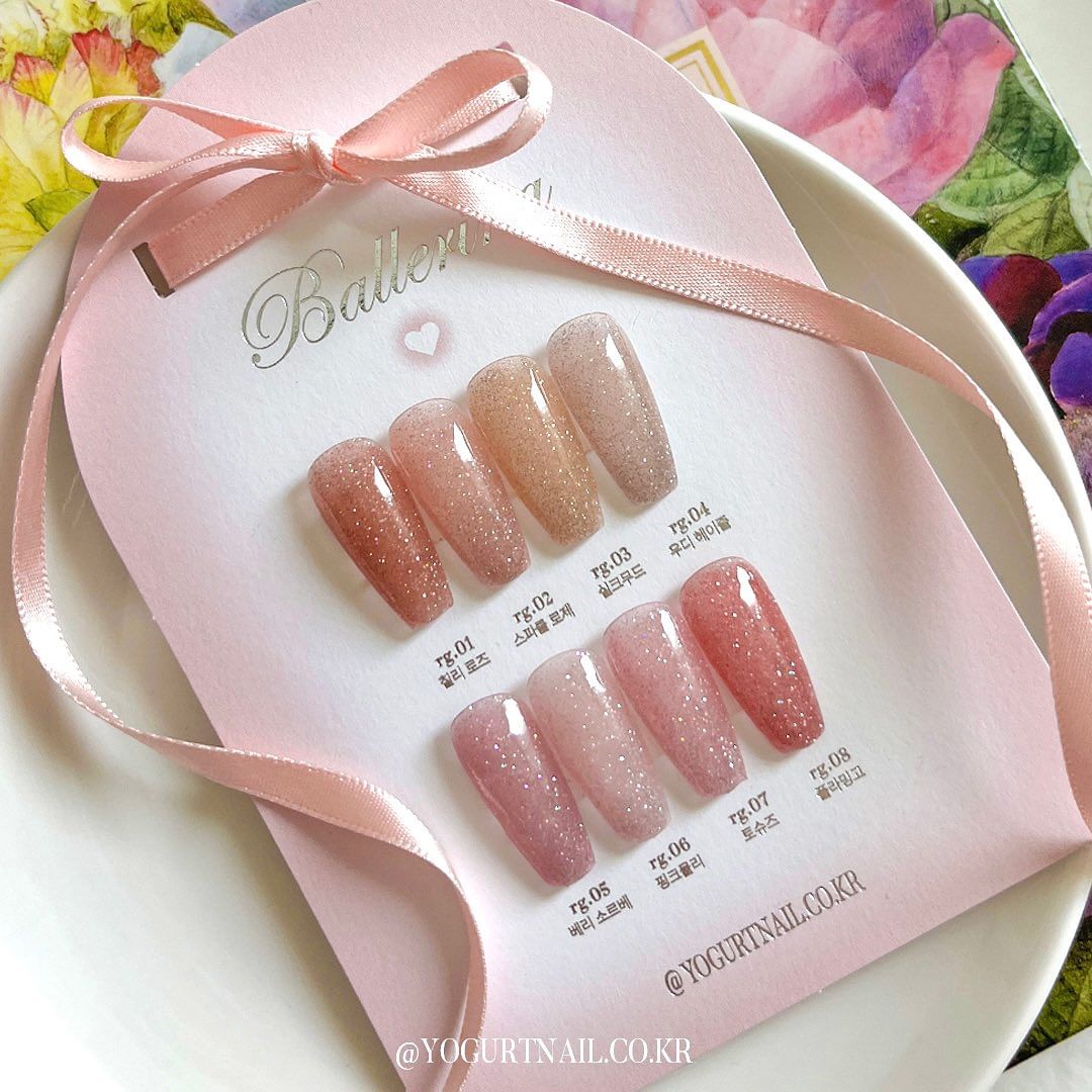 Yogurt Nail Ballerina Reflective Glitter Collection - Full 8pc Set/Individual Bottles