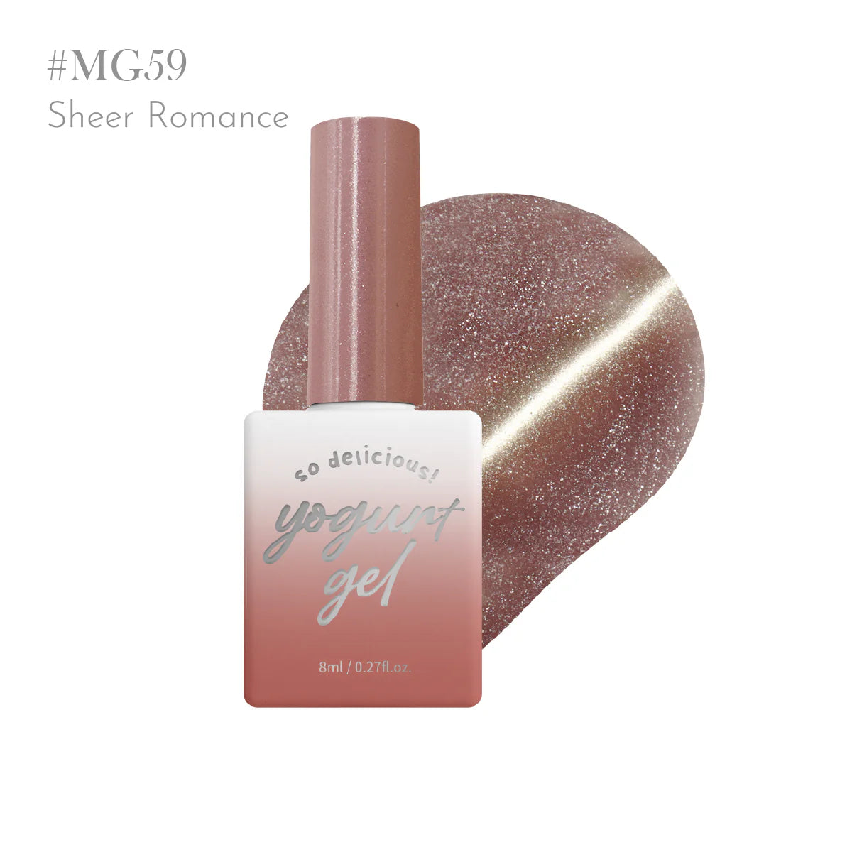 Yogurt Nail Lingerie Magnetic Cat Eye Glitter Gel - Full 8pc Collection/Individual Bottles