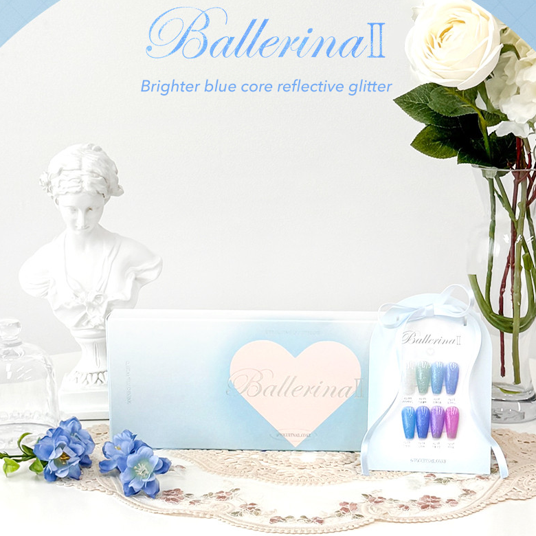 Yogurt Nail Ballerina II Reflective Glitter Collection - Full 8pc Set/Individual Bottles