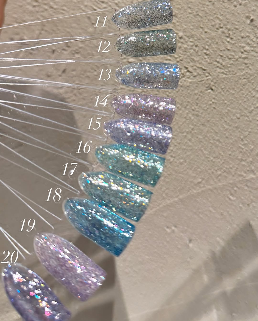 énoi 'galitter' Glitter Gel Collection - full 20pc set/10pc sets/individual pots (gt01-gt20)