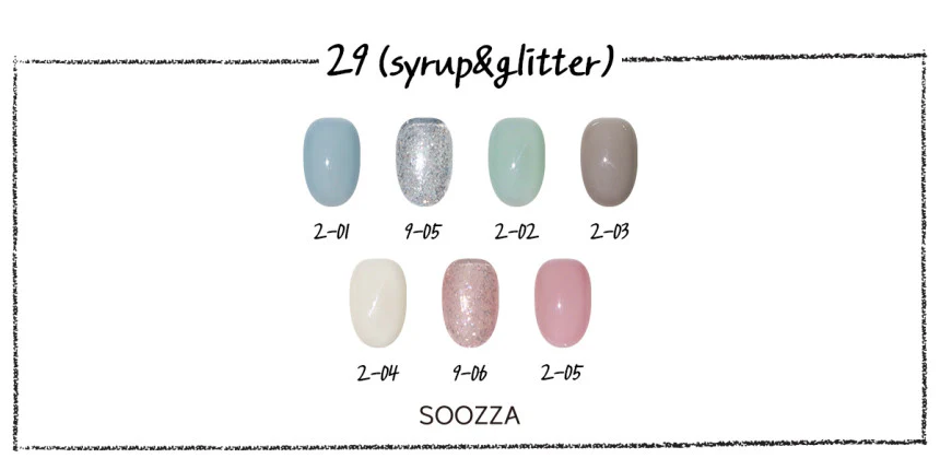 SOOZZA 29 Series Syrup & Glitter Gel Collection - Full 7pc Set/Individual Bottles