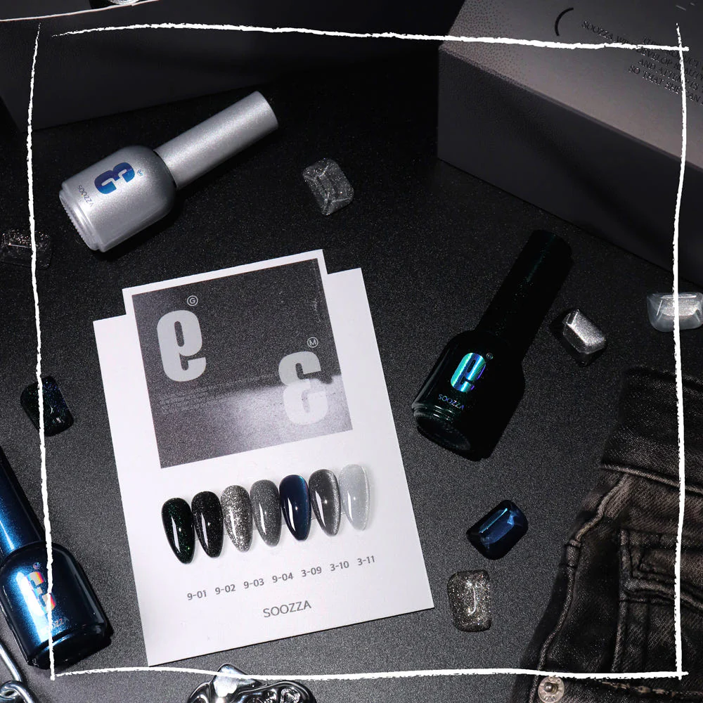 SOOZZA 93 Series Magnetic & Glitter Gel Collection - Full 7pc Set/Individual Bottles