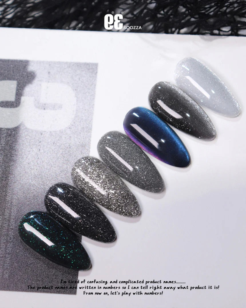 SOOZZA 93 Series Magnetic & Glitter Gel Collection - Full 7pc Set/Individual Bottles