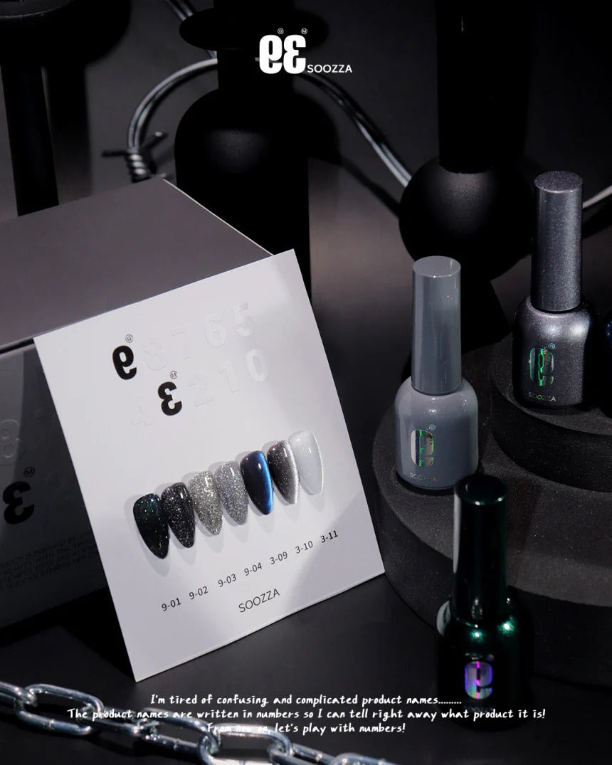 SOOZZA 93 Series Magnetic & Glitter Gel Collection - Full 7pc Set/Individual Bottles