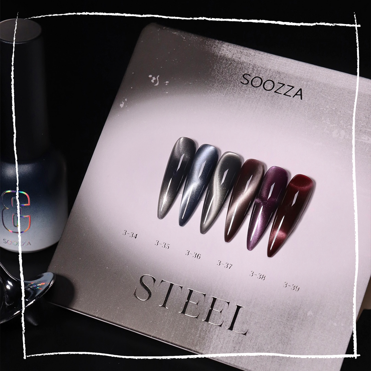 SOOZZA Steel Magnetic Gel Collection - Full 6pc Set/Individual Bottles