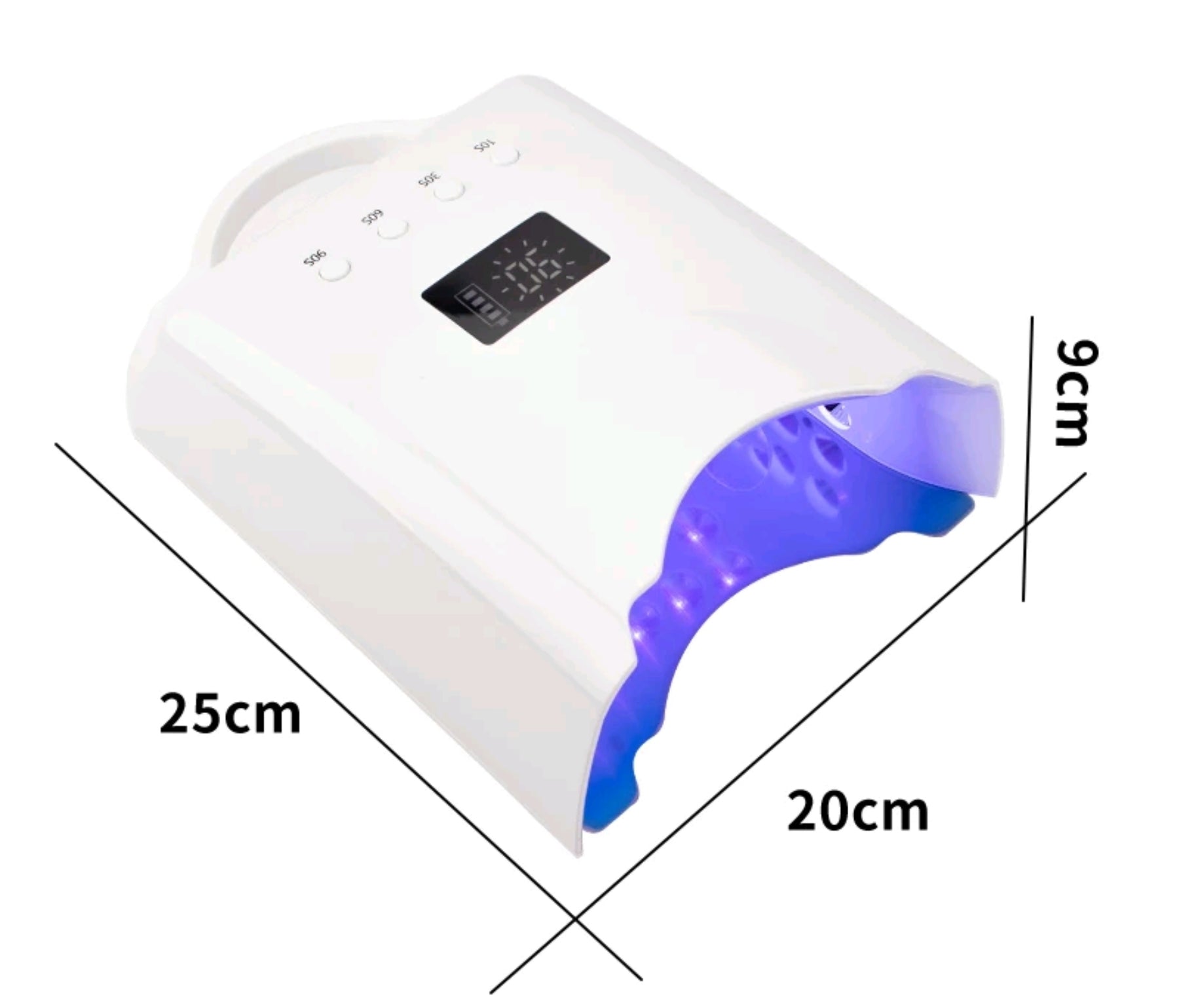 Peony 78W Cordless Nail Lamp (Rechargeable) - 3 colour options