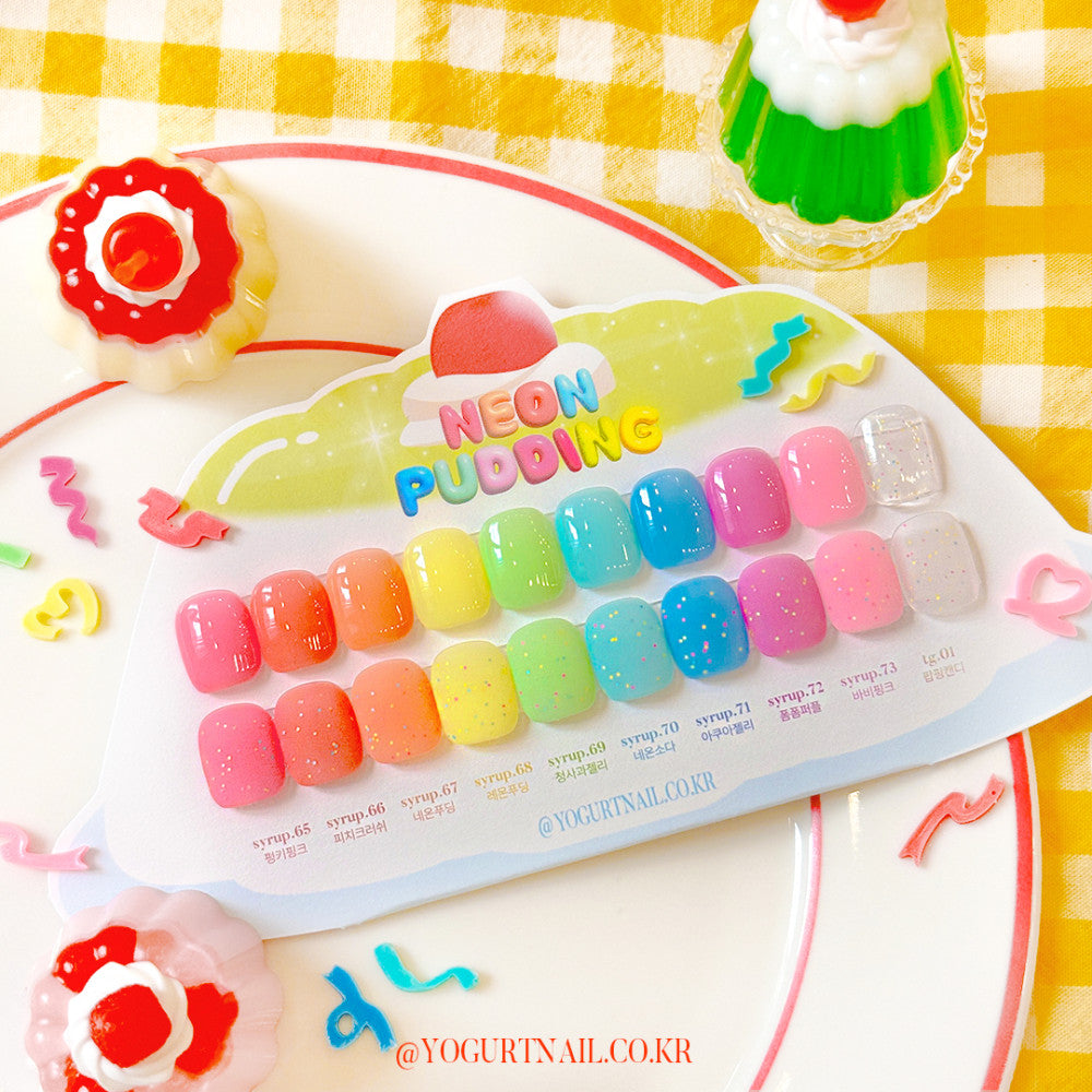 Yogurt Nail Neon Pudding Syrup Gel Collection - Full 10pc Collection/Individual Bottles