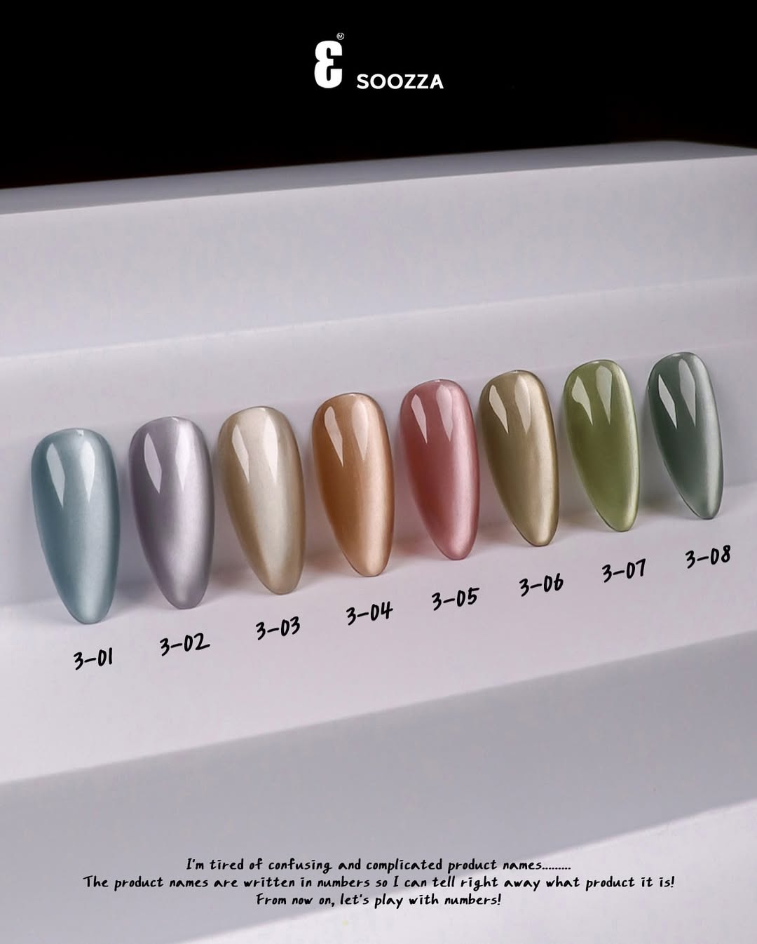 SOOZZA Milk Tea 3 Series Magnetic Gel Collection - Full 8pc Set/Individual Bottles