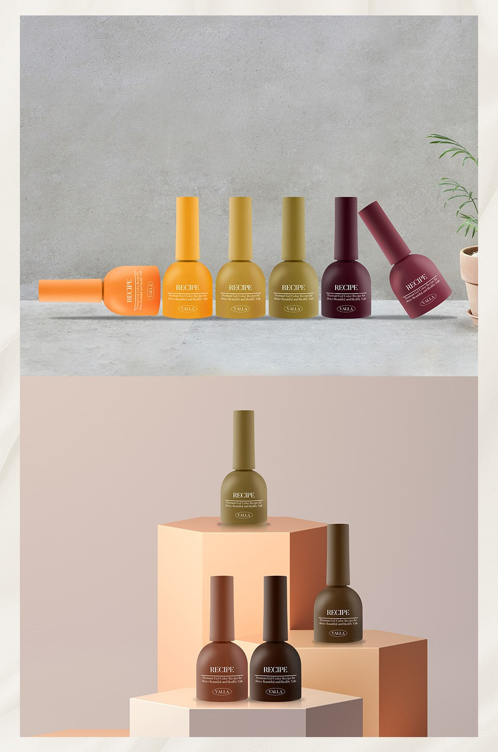 Valla Solid Non-Wipe Colour Collection - Khaki to Brown Series VC41-VC50 (Individual Colours)