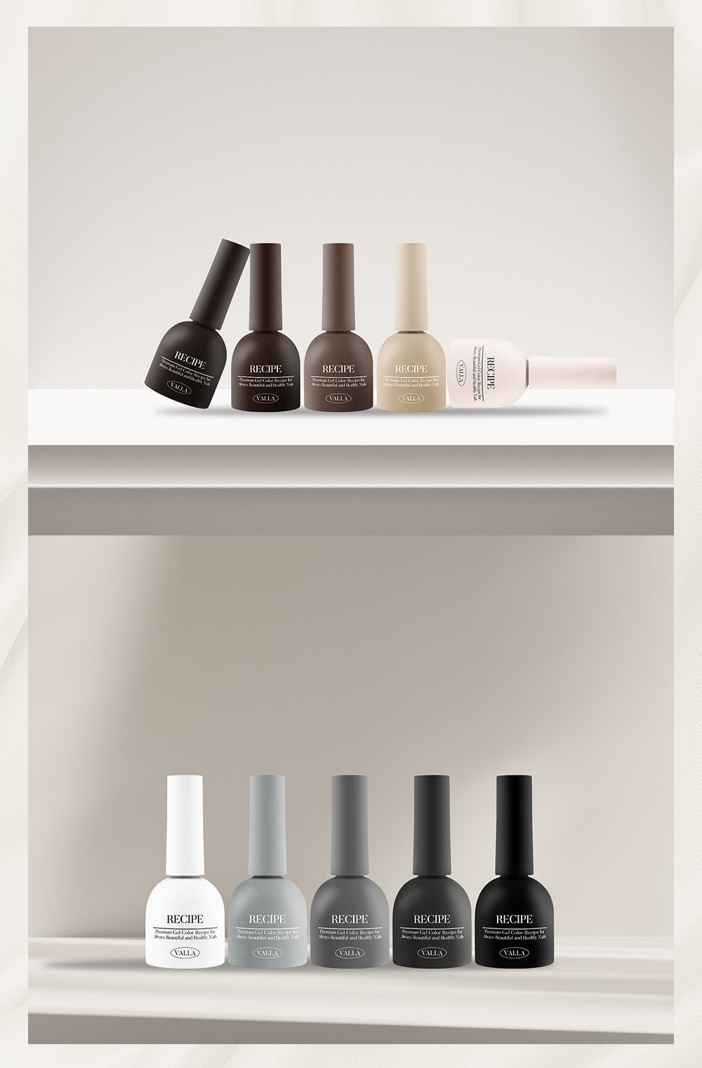 Valla Solid Non-Wipe Colour Collection - Gray Series VC61-VC70 (Individual Colours)
