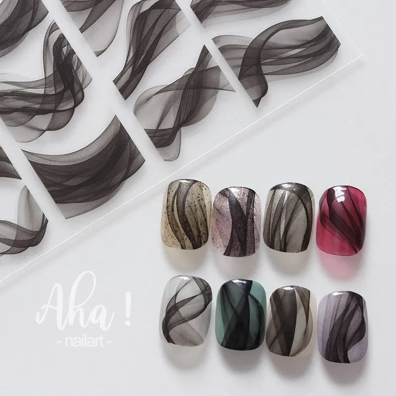 Black swirl stickers