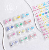 Heart gummy bear stickers
