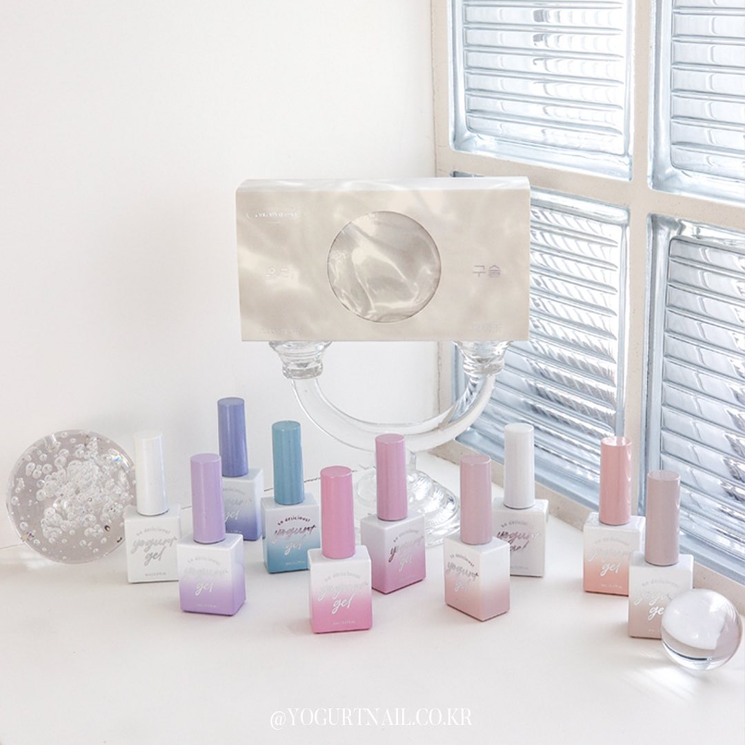 Yogurt Nail Glass Bead Magnetic Cat Eye Glitter Gel - Full 10pc Collection/Individual Bottles