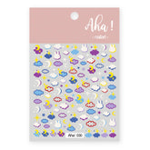 Night bunny cloud stickers