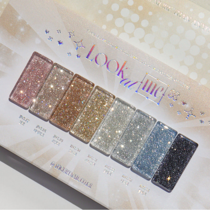 Yogurt Nail Korea Look At Me Reflective Glitter Collection - Full 8pc Set/Individual Bottles