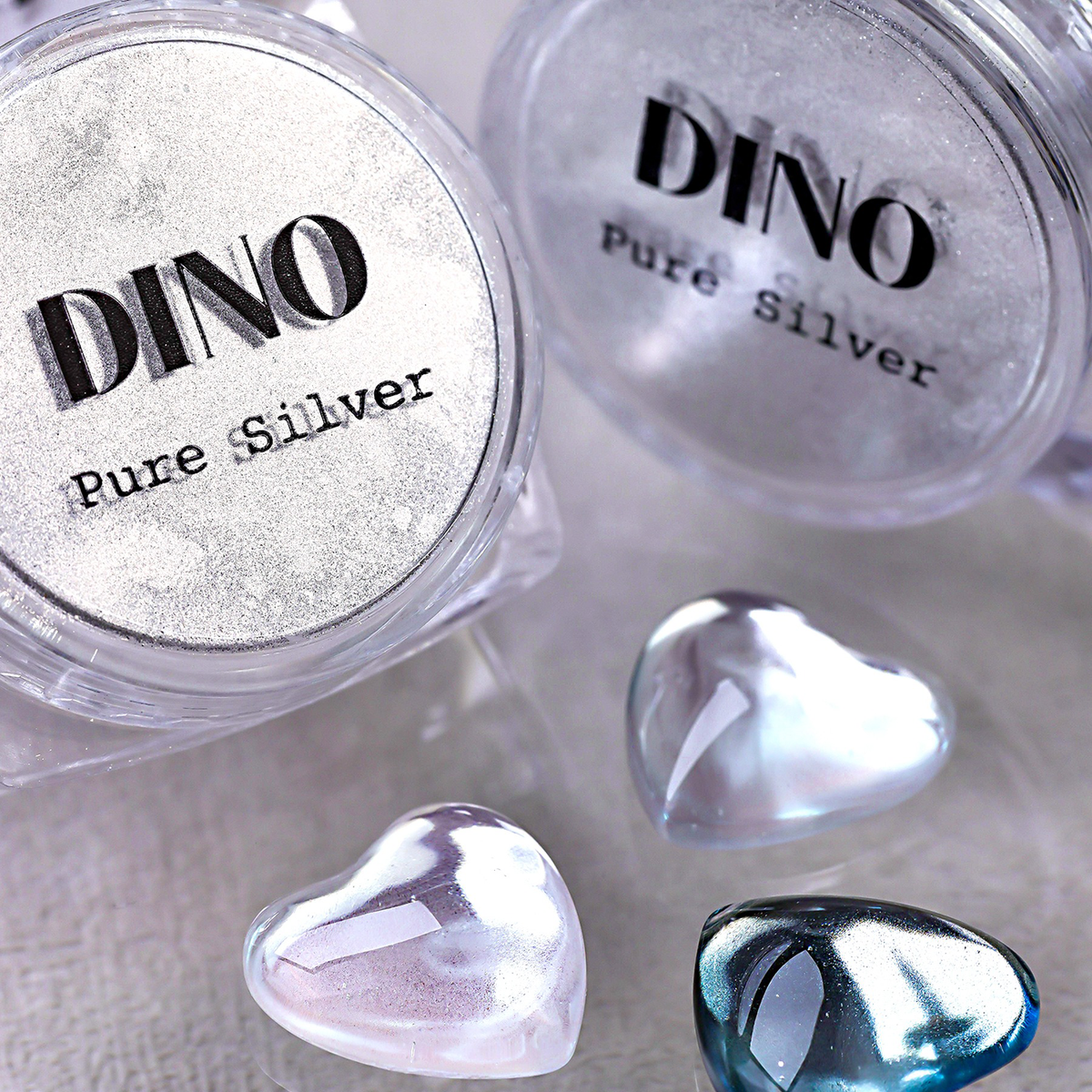 DINO It's Nail O'Clock Chrome Powder - Pure Silver