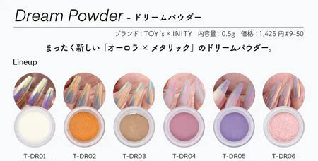 TOY's x INITY Aurora x Metallic Dream Powder - 6 colour set