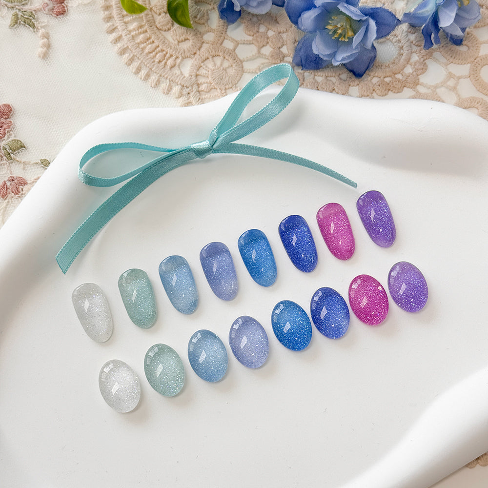 Yogurt Nail Korea Ballerina II Reflective Glitter Collection - Full 8pc Set/Individual Bottles