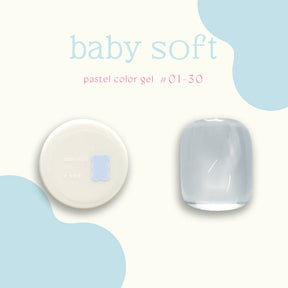 énoi 'baby soft' Pastel Colour Syrup Gel Series - full 30pc set/individual pots (#01-#30)