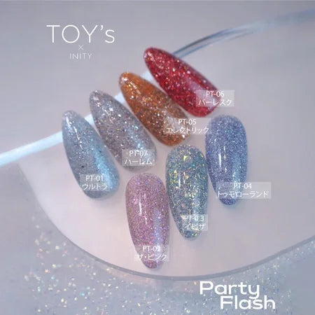 TOY's x INITY Party Flash Gel - 10 colours (Individual Bottles)