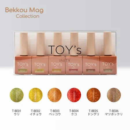 TOY's x INITY Bekkou Mag (Magnetic Gel) Collection - Full 6pc set/Individual bottles