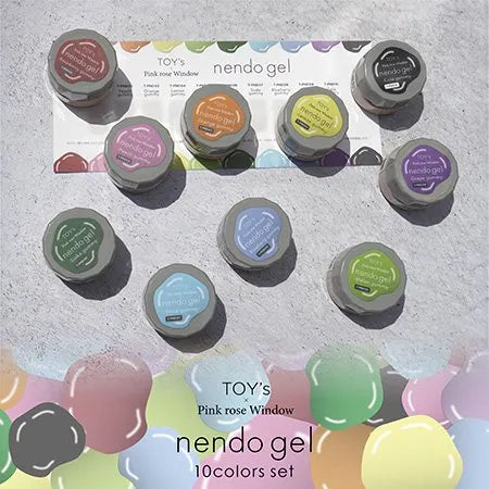 TOY's x "Pink Rose Window" Nendo 3D Gel - 10 colours (Full 10pc Set/Individual Pots)