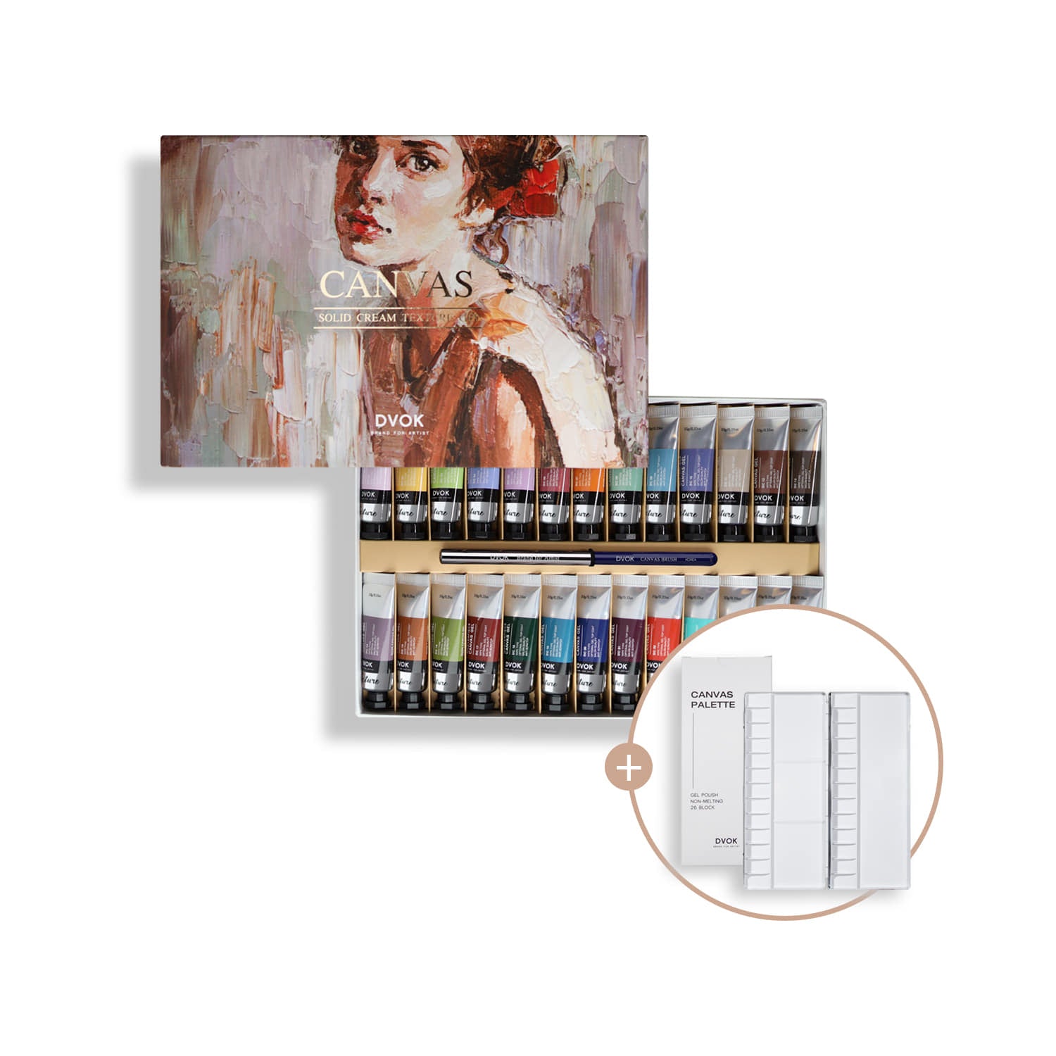 DVOK Canvas 26pc Collection (Solid Cream Texture Gel)
