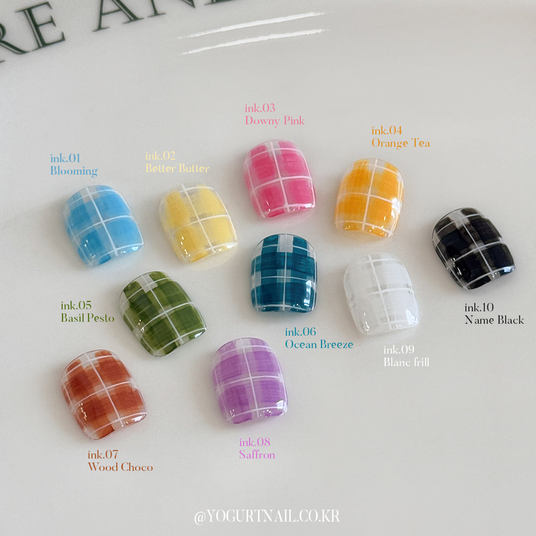 Yogurt Nail Korea Pajamas Ink Collection - Full 10pc Set/Individual Bottles