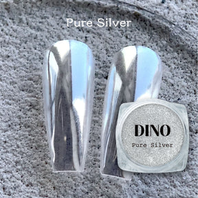 DINO It's Nail O'Clock Chrome Powder - Pure Silver