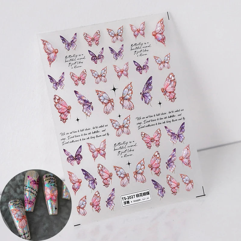 Fairy butterfly stickers - 2 colour scheme options