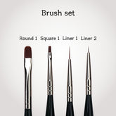 DINO It's Nail O'Clock Brushes - Full 3pc set/3 brush types