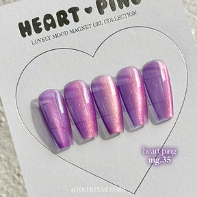 Yogurt Nail Korea Heart Ping Magnetic Gel Collection - Full 10pc Collection/Individual Bottles