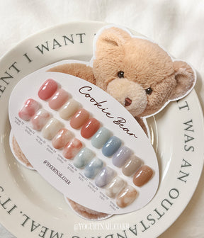 Yogurt Nail Korea Cookie Bear Syrup Gel Collection - Full 10pc Collection/Individual Bottles