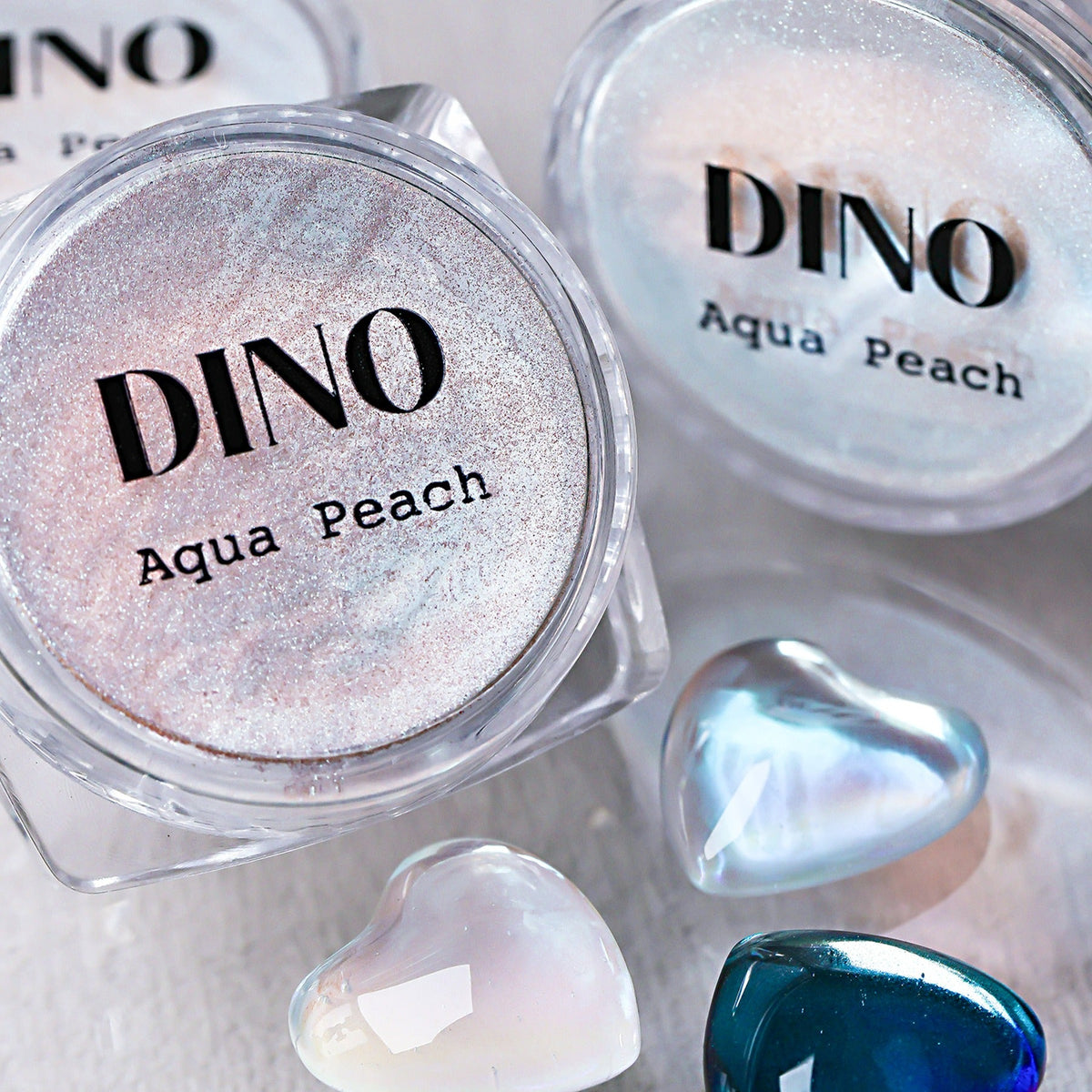 DINO It's Nail O'Clock Chrome Powder - Aqua Peach